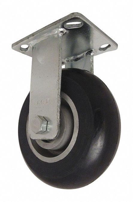 Plate Caster Rigid Polyurethane 6 1/2 H