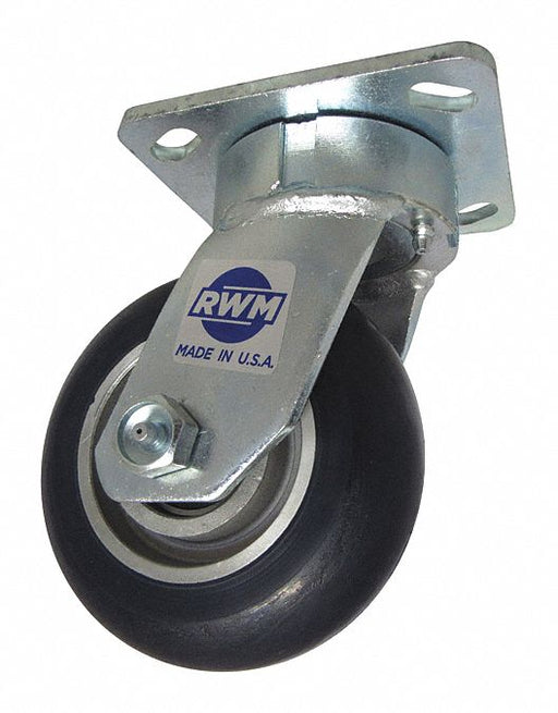 Plate Caster Swivel Polyurethane 6 1/2 H