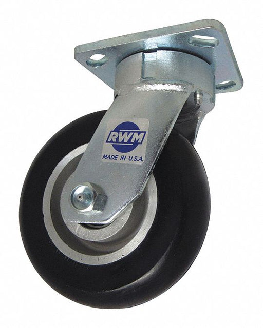 Plate Caster Swivel Polyurethane 7 1/2 H
