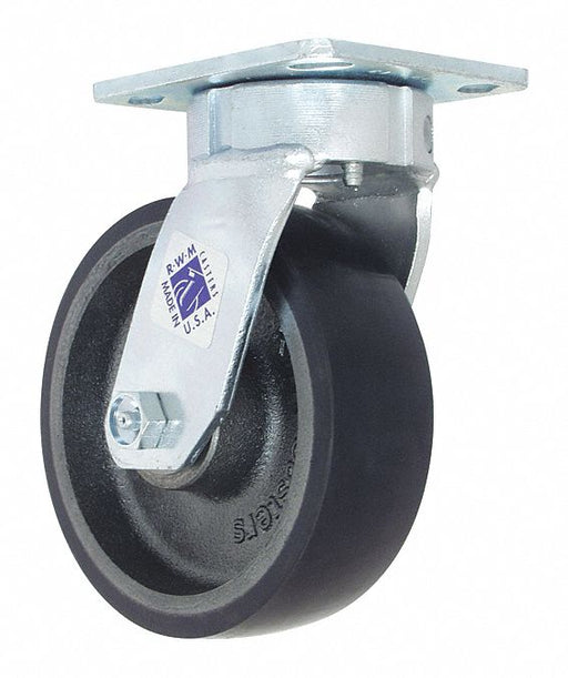 Plate Caster Swivel Polyurethane 7 1/2 H