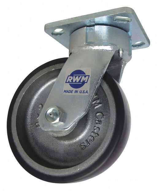 Plate Caster Swivel Polyurethane 7 1/2 H