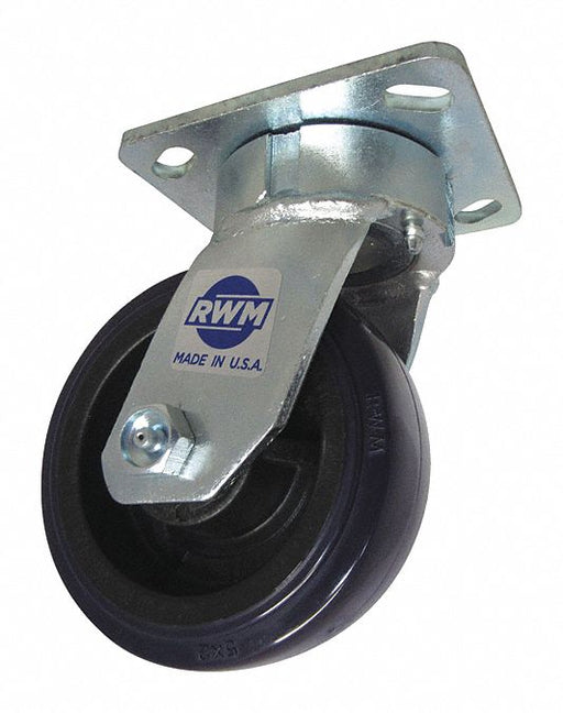 Plate Caster Swivel Polyurethane 6 1/2 H