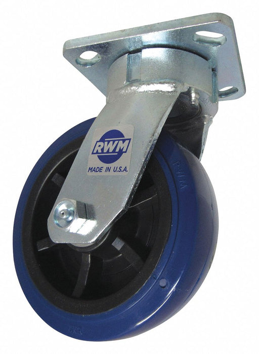 Plate Caster Swivel Polyurethane 7 1/2 H