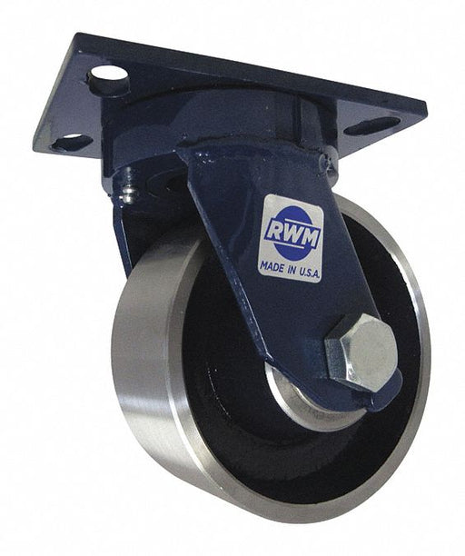 Plate Caster Swivel Steel 7 1/2 H