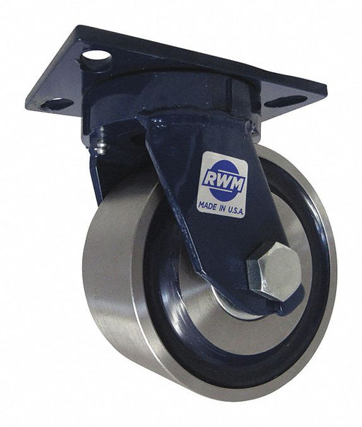 Plate Caster Swivel Steel 7 1/2 H
