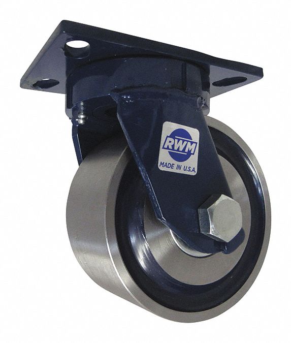 Plate Caster Swivel Steel 7 1/2 H