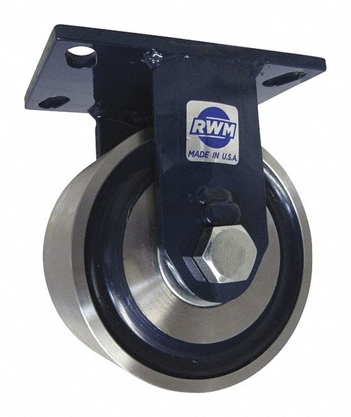 Plate Caster Rigid Steel 7 1/2 H