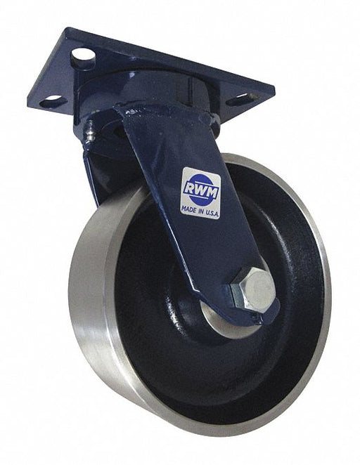 Plate Caster Swivel Steel 10 1/8 H