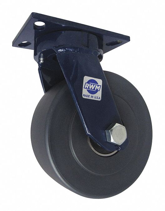 Plate Caster Swivel Nylon 10 1/8 H