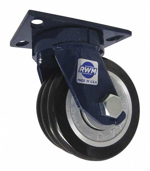 Plate Caster Swivel Polyurethane 7 1/2 H