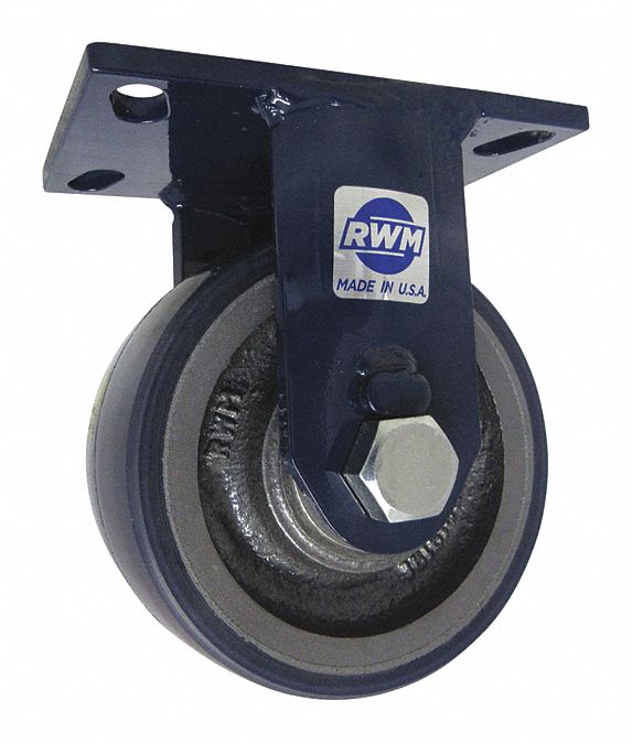 Plate Caster Rigid Polyurethane 7 1/2 H