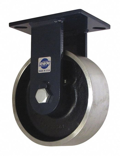 Plate Caster Rigid Steel 12 1/2 H