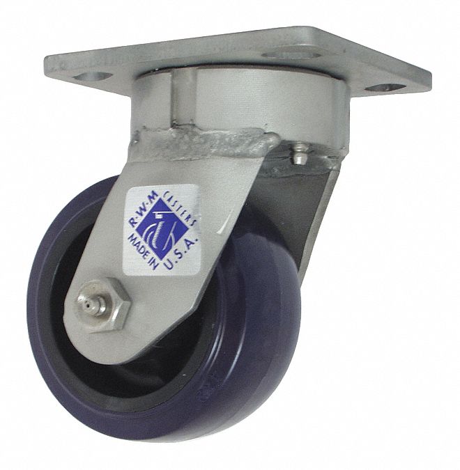 Plate Caster Rigid Polyurethane 7 1/2 H