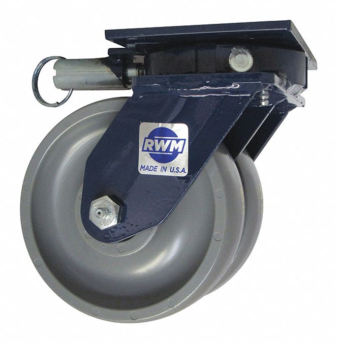 Plate Caster Swivel Elastomer 8 H
