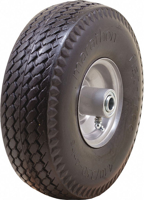 Flat-Free Wheel 10 dia 225lb 4.10/3.50-4