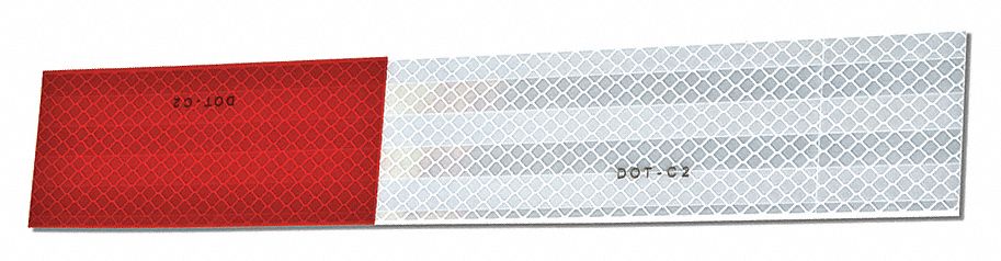 Reflective Tape Strips Red/White PK10