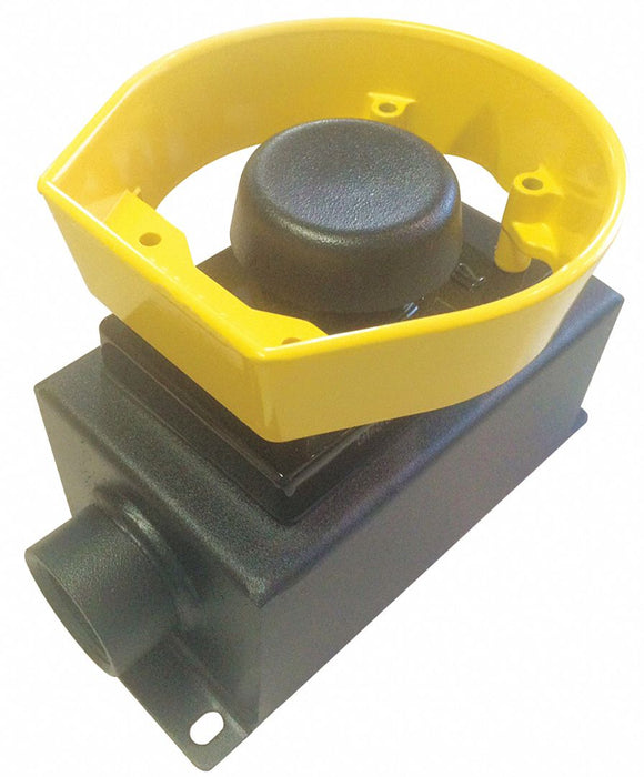 MushrmHeadPushButtn NonIllum Blk 1NO/1NC