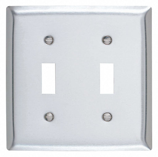 Toggle Wall Plate Brushed Finish Silver