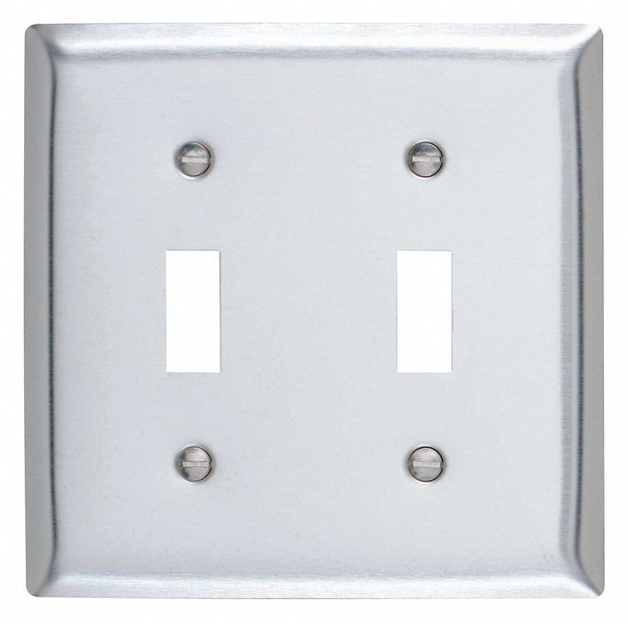 Toggle Wall Plate Brushed Finish Silver