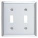 Toggle Wall Plate Brushed Finish Silver