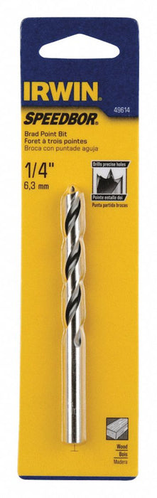 Brad Point Drill Bit Steel 1/4 x2-9/16 