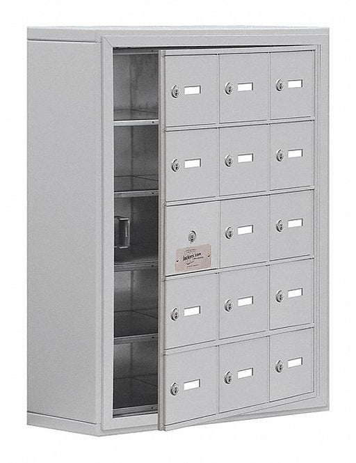 K7529 Locker 5x3Lckrs Slvr 31 x24 x9 