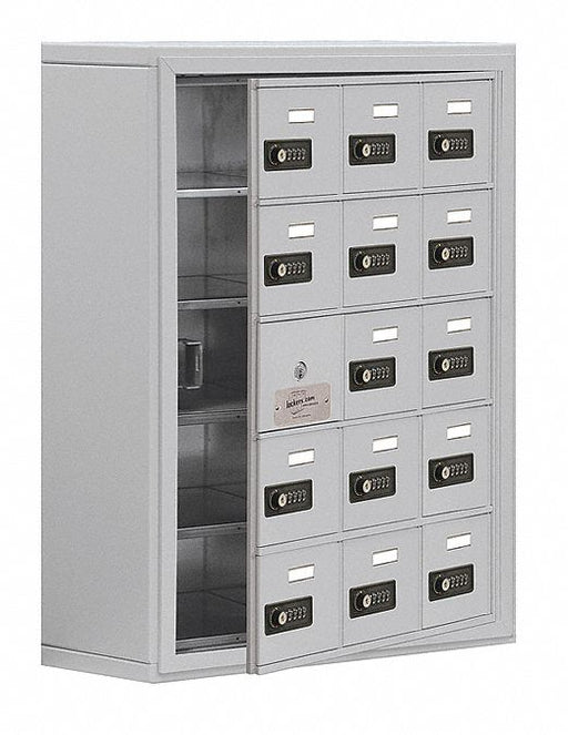 K7530 Locker 5x3Lckrs Slvr 31 x24 x9 