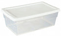 Storage Tote Clear/White Polypropylene