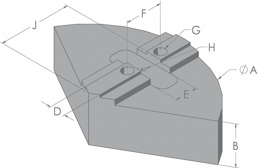 Lathe Jaw 1/2 Aluminum