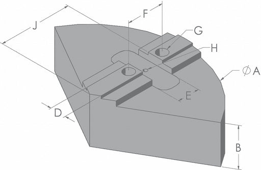 Lathe Jaw 1/2 Aluminum