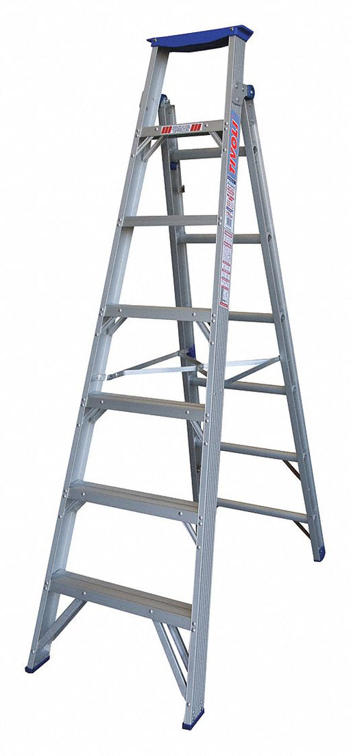 Dual Purpose Ladder 7 ft H Aluminum