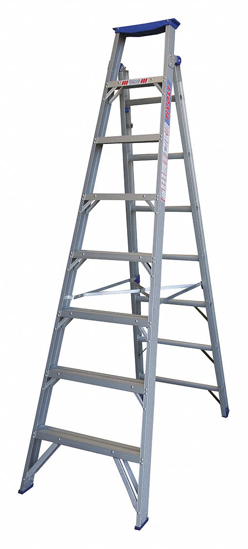 Dual Purpose Ladder 8 ft H Aluminum