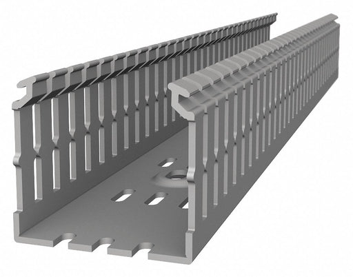 Wiring Duct Wide Slot Wall Gray 6 ft L