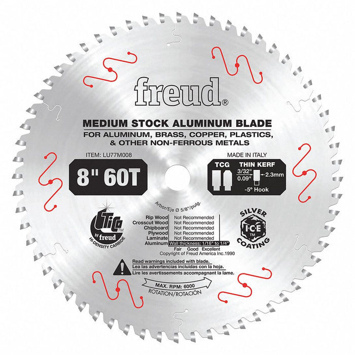 Circular Saw Blade 8 in Blade 60 Teeth