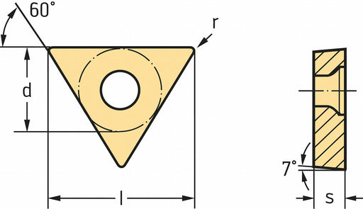 Triangle Turning Insert TCGT Carbide