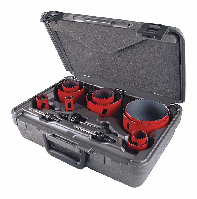 Hole Saw Kit 13pcs Sizes 0.875 -4.5 