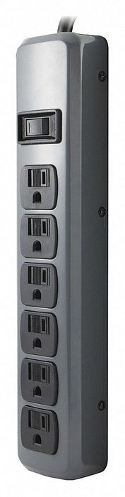 Outlet Strip 6 Outlet 15A 12 L Gry