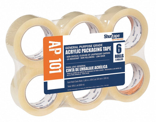 AcrylicPackingTape 1.6mil Clear PK6