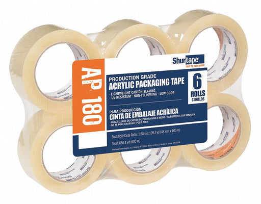AcrylicPackingTape 1.8mil Clear PK6