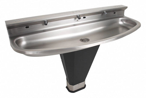 WashFountain 48inL 19.25inW Blk/Silver