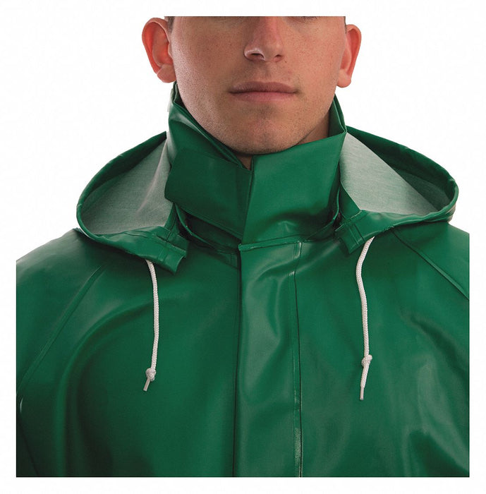 Rain Hood Green Snaps Polyester/PVC