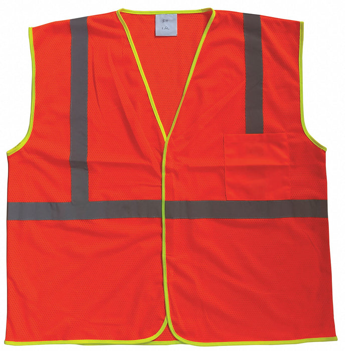 J6012 U-Block Vest Class1 Orange/Red S/M