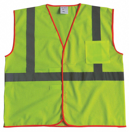 J6012 U-Block Vest Class1 Yellow/Grn 4XL/5XL