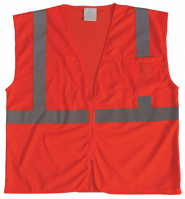 J6018 U-Block Vest Class2 Orange/Red XL