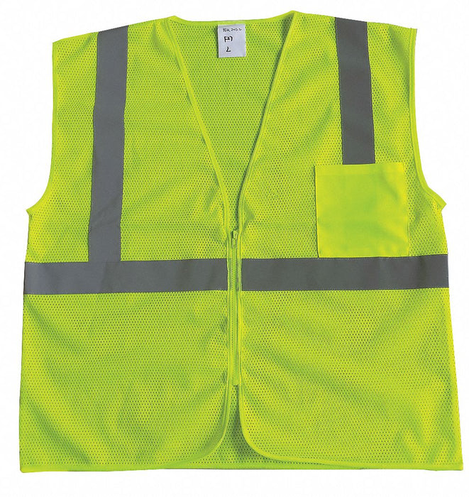 J6018 U-Block Vest Class2 Yellow/Grn 3XL