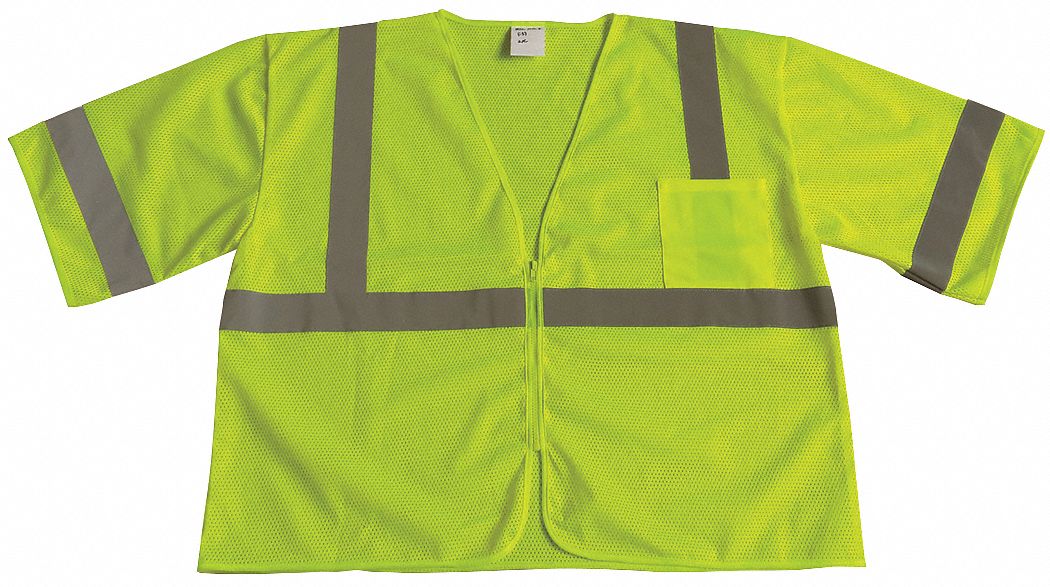 J6024 U-Block Vest Class3 Yellow/Grn S