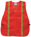 J6025 Back Stp Vest Unrated Orange/Red Univ