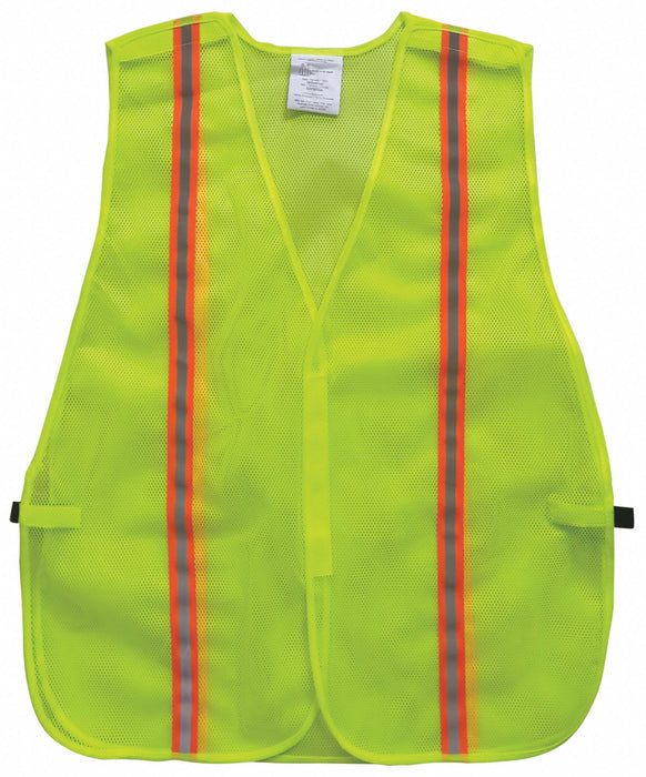 J6044 Back Stp Vest Unrated Yellow/Grn Univ