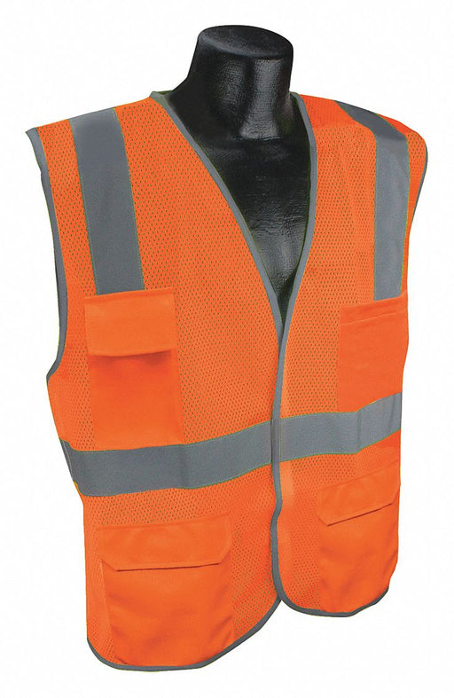 J6026 High Visibility Vest Orange/Red 4XL/5XL