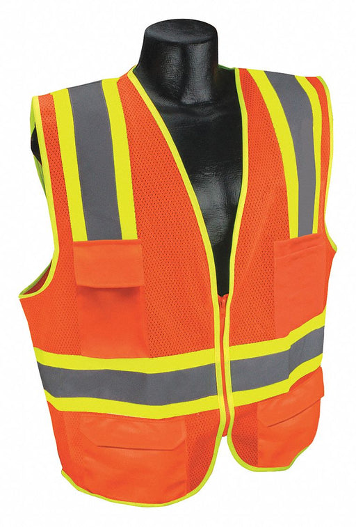 J6027 High Visibility Vest Orange/Red 3XL